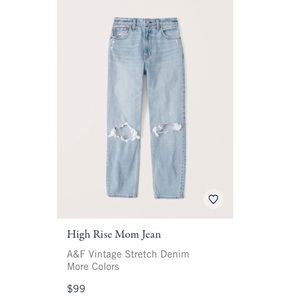 Abercrombie High Rise Mom Jean